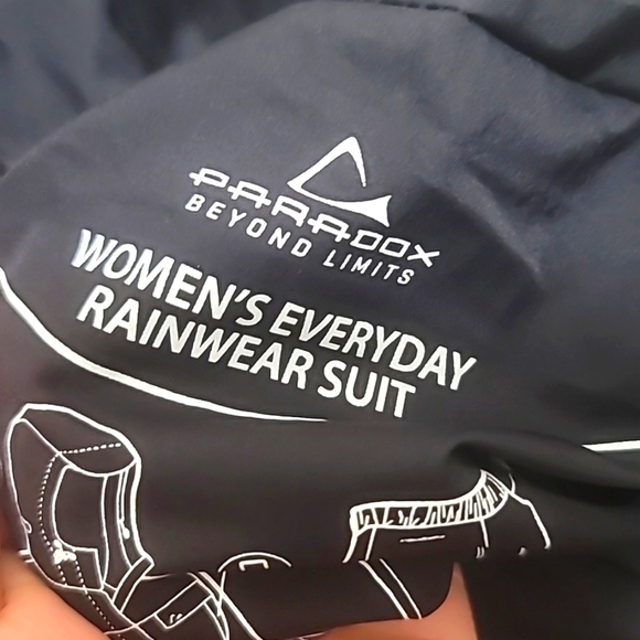 PARADOX WOMEN'S RAIN JACKET WITH  HOODED BLACK  SIZE L - Picture 5 of 8